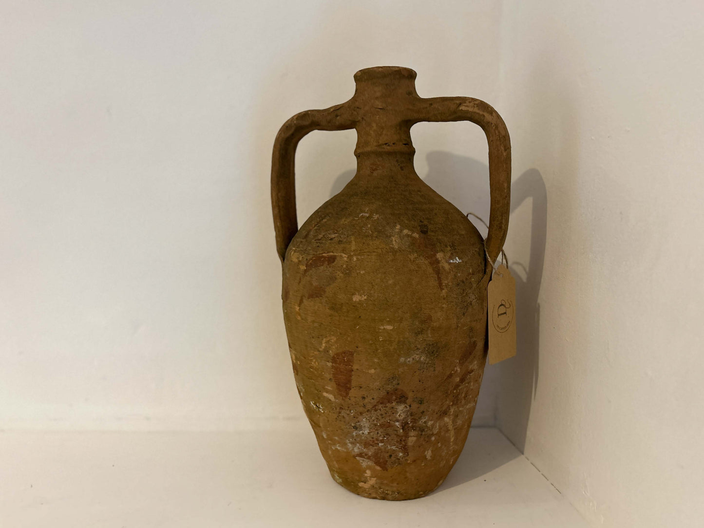 Large Antique Turkish Amphora Terracotta Pot / Decorative Vase