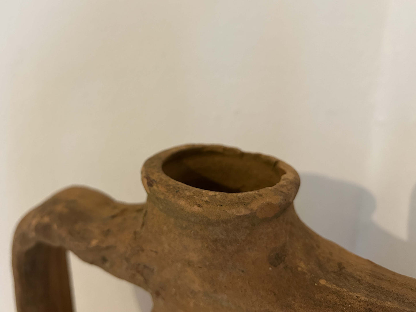 Large Antique Turkish Amphora Terracotta Pot / Decorative Vase