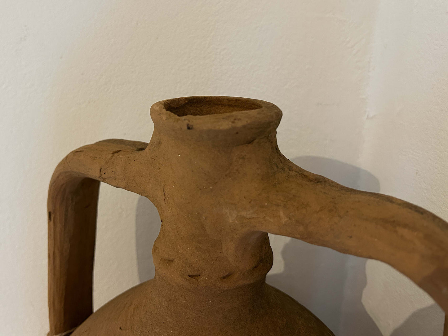 Large Antique Turkish Amphora Terracotta Pot / Decorative Vase