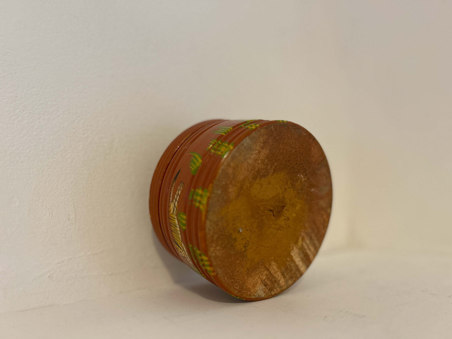 Antique Vintage Wooden Hand-Painted Indian Trinket Box