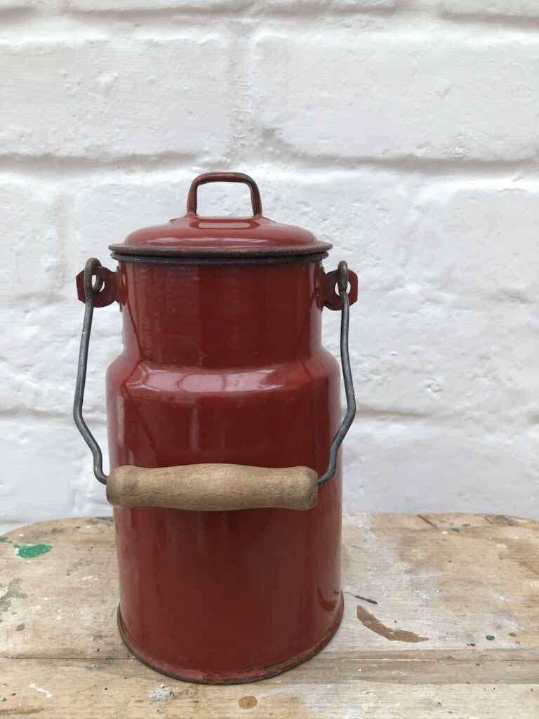 Eastern European Vintage Milk Churn Red