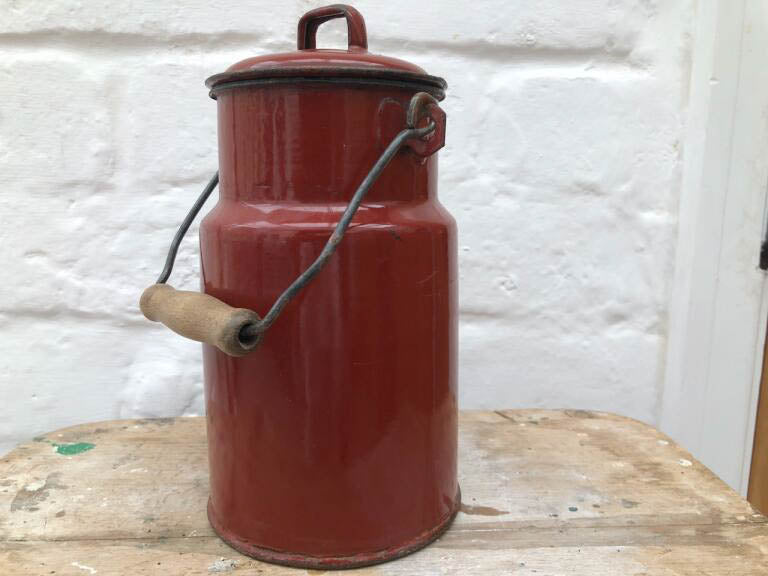 Eastern European Vintage Milk Churn Red