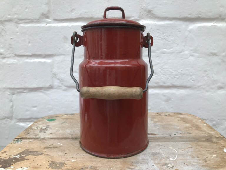 Eastern European Vintage Milk Churn Red