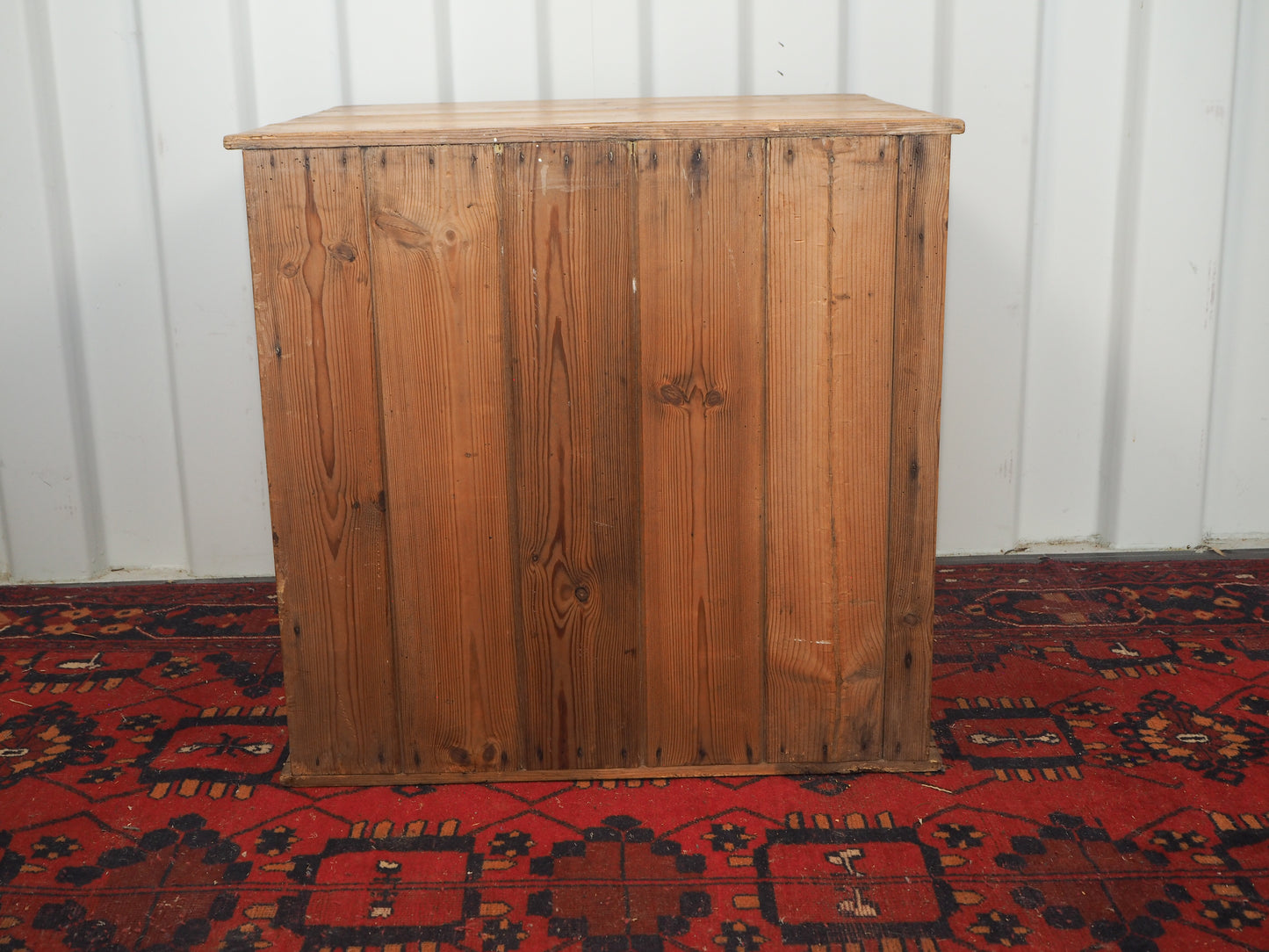 Large Vintage Antique Pine Meat Safe With Latch / Side Table / Storage Cupboard