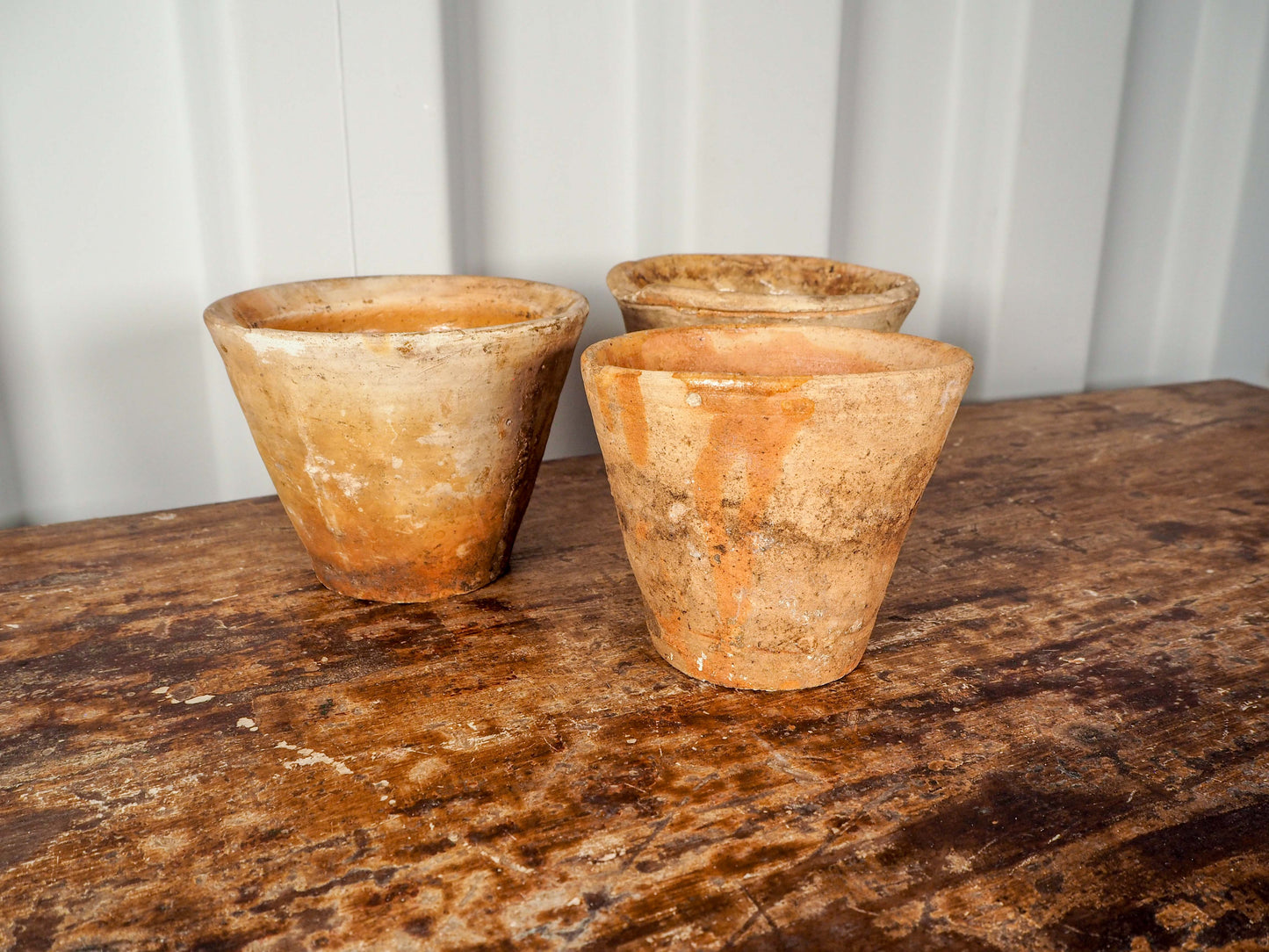 Vintage Antique French Pine Resin Collection Pot / Terracotta Plant Pot (Sold Individually)