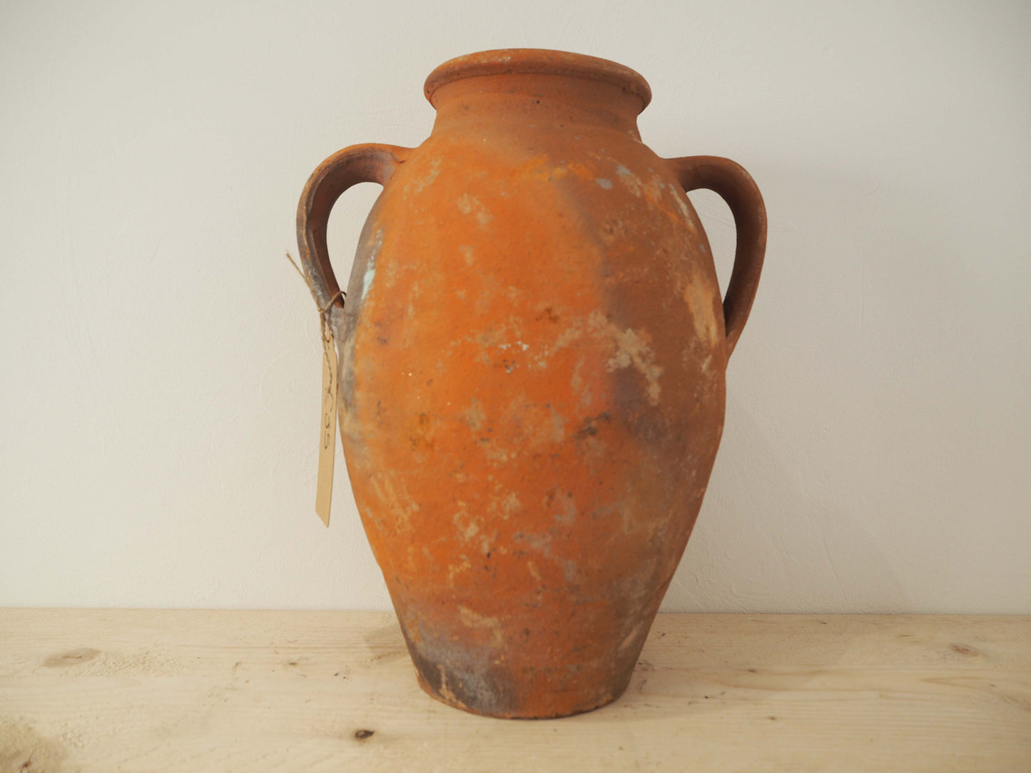 Vintage Antique Terracotta Turkish Double Handled Pot / Olive Jar