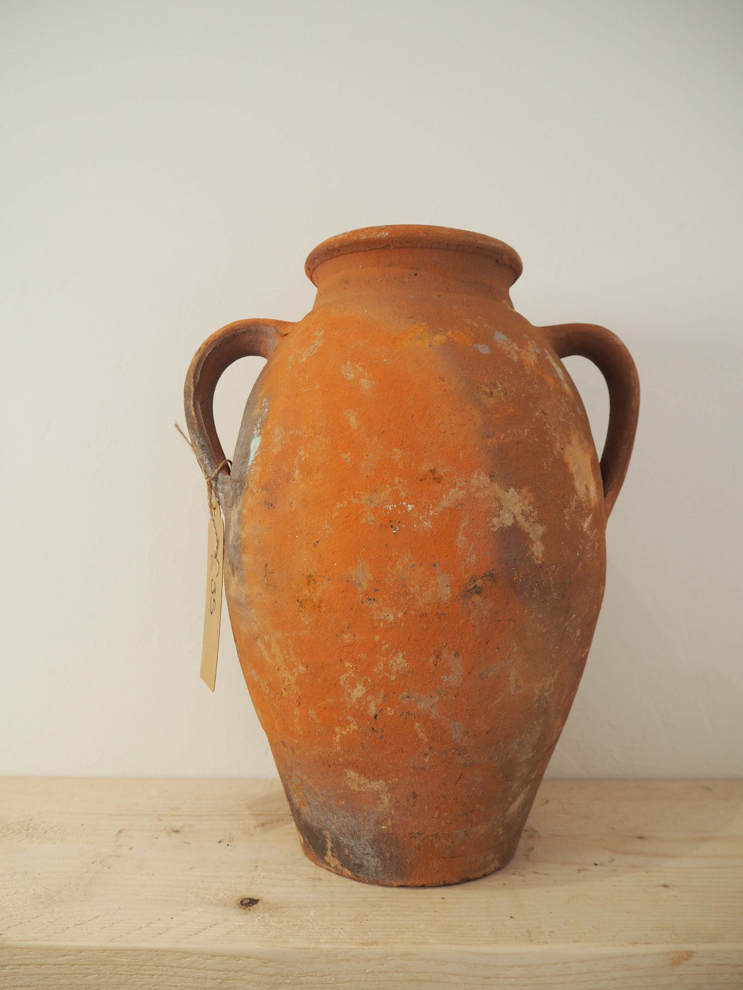 Vintage Antique Terracotta Turkish Double Handled Pot / Olive Jar