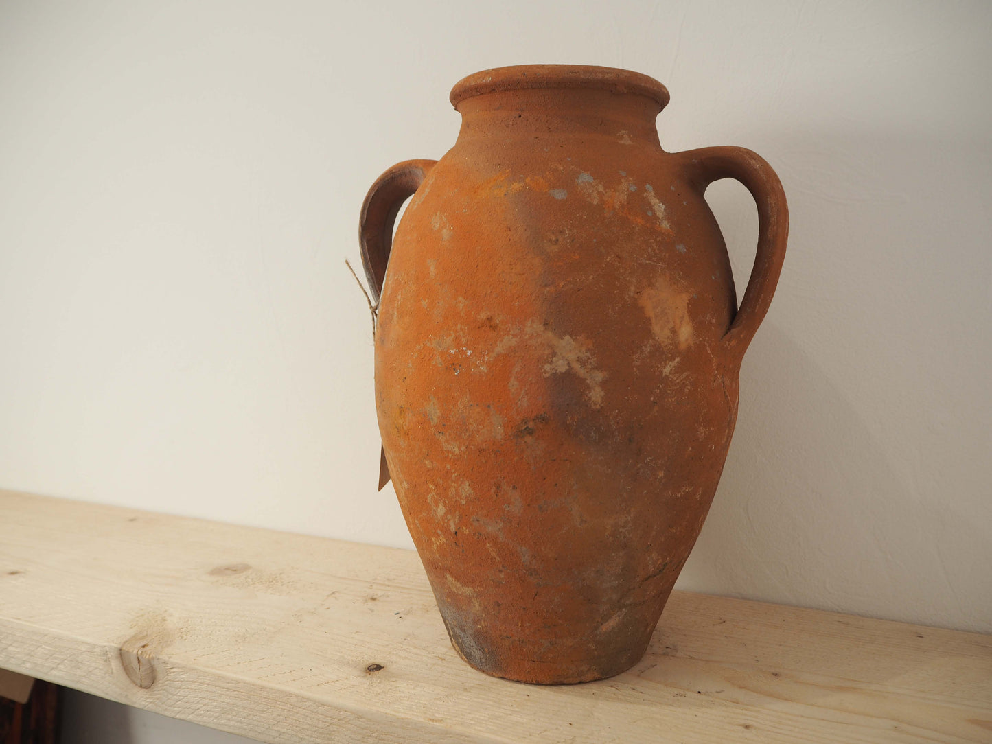 Vintage Antique Terracotta Turkish Double Handled Pot / Olive Jar