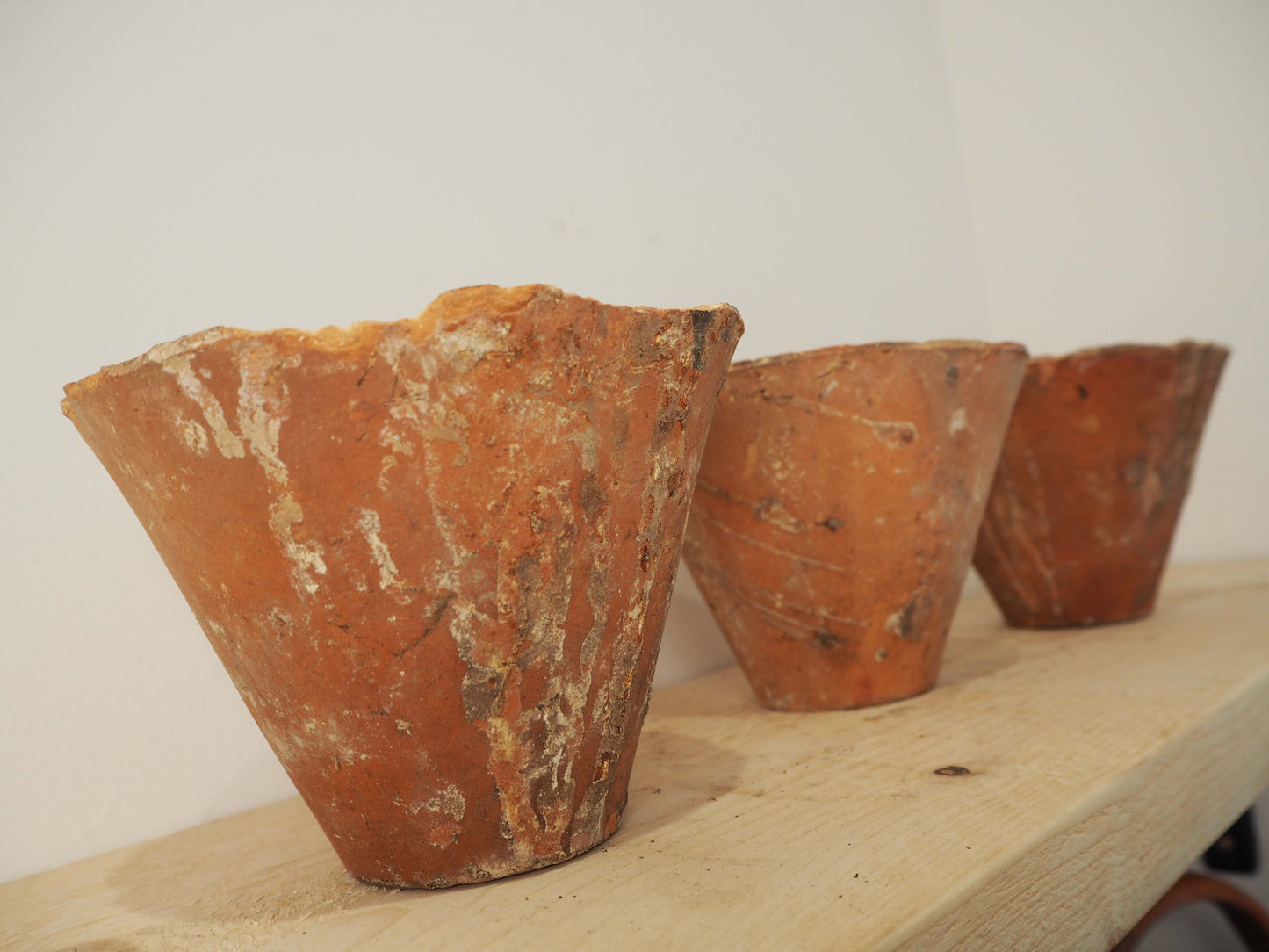 Vintage Antique French Terracotta Pine Resin Collection Pot Candles (Sold Individually)