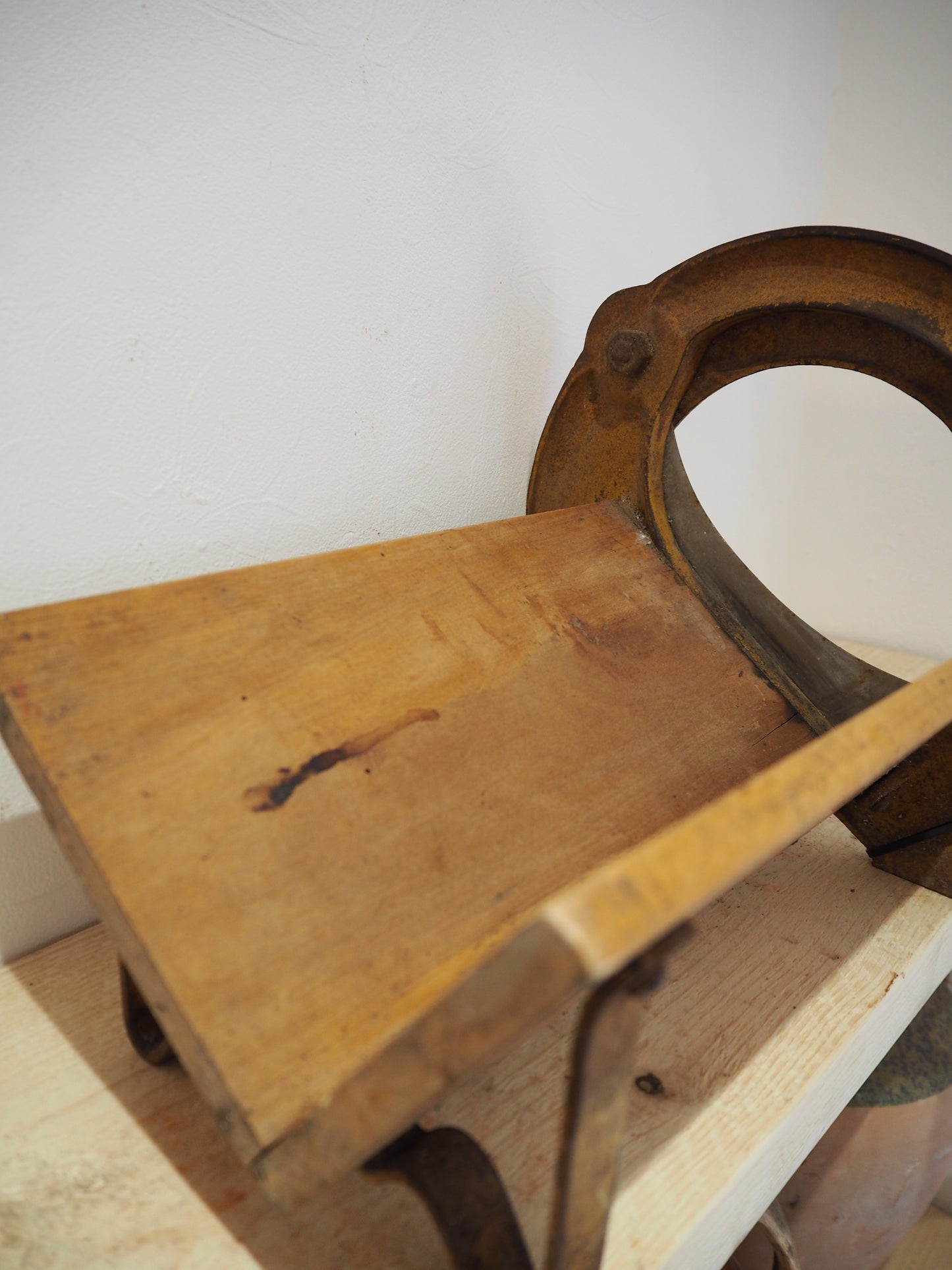 Antique Vintage Royal Raadvad Bread Slicer / Cutter - Cream Danish Breadcutter / Book Holder