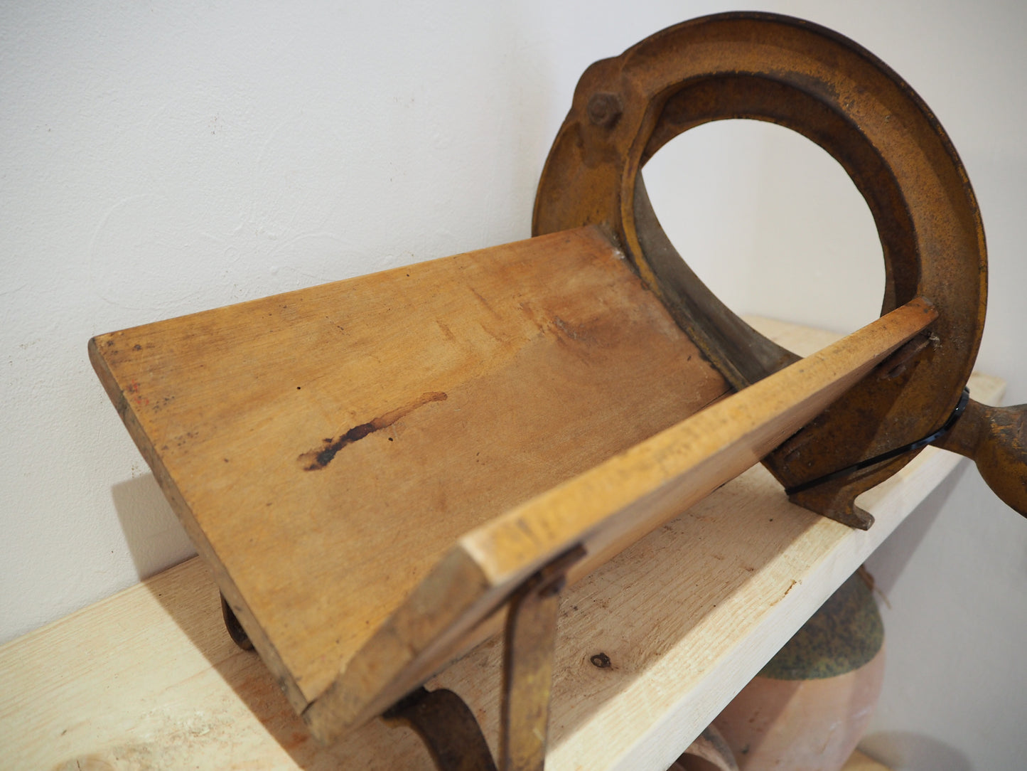 Antique Vintage Royal Raadvad Bread Slicer / Cutter - Cream Danish Breadcutter / Book Holder