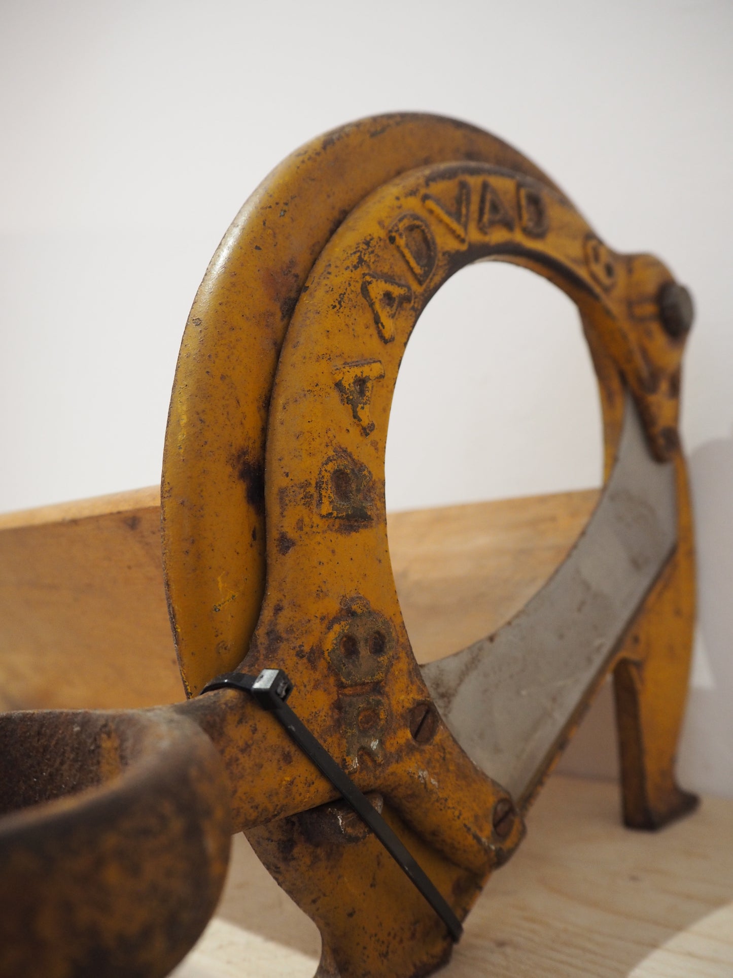 Antique Vintage Royal Raadvad Bread Slicer / Cutter - Cream Danish Breadcutter / Book Holder