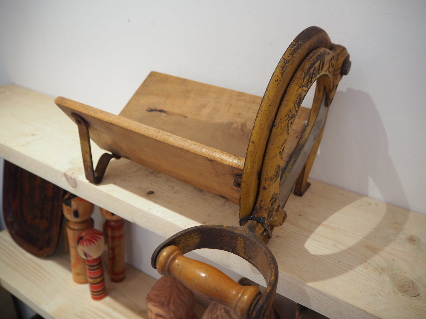 Antique Vintage Royal Raadvad Bread Slicer / Cutter - Cream Danish Breadcutter / Book Holder