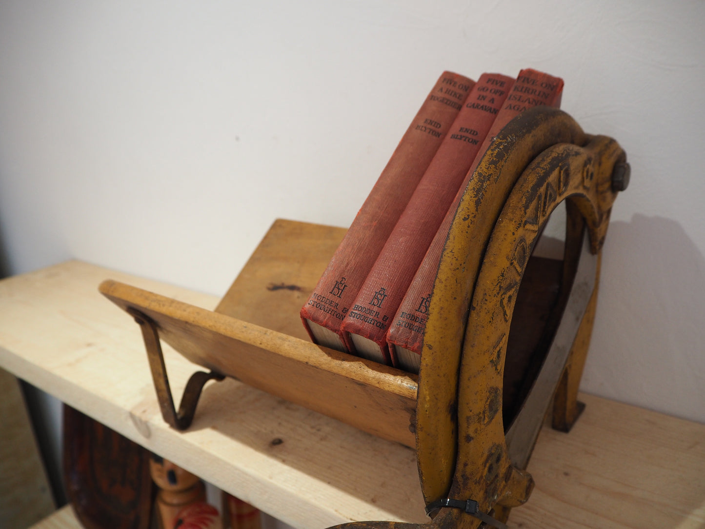 Antique Vintage Royal Raadvad Bread Slicer / Cutter - Cream Danish Breadcutter / Book Holder