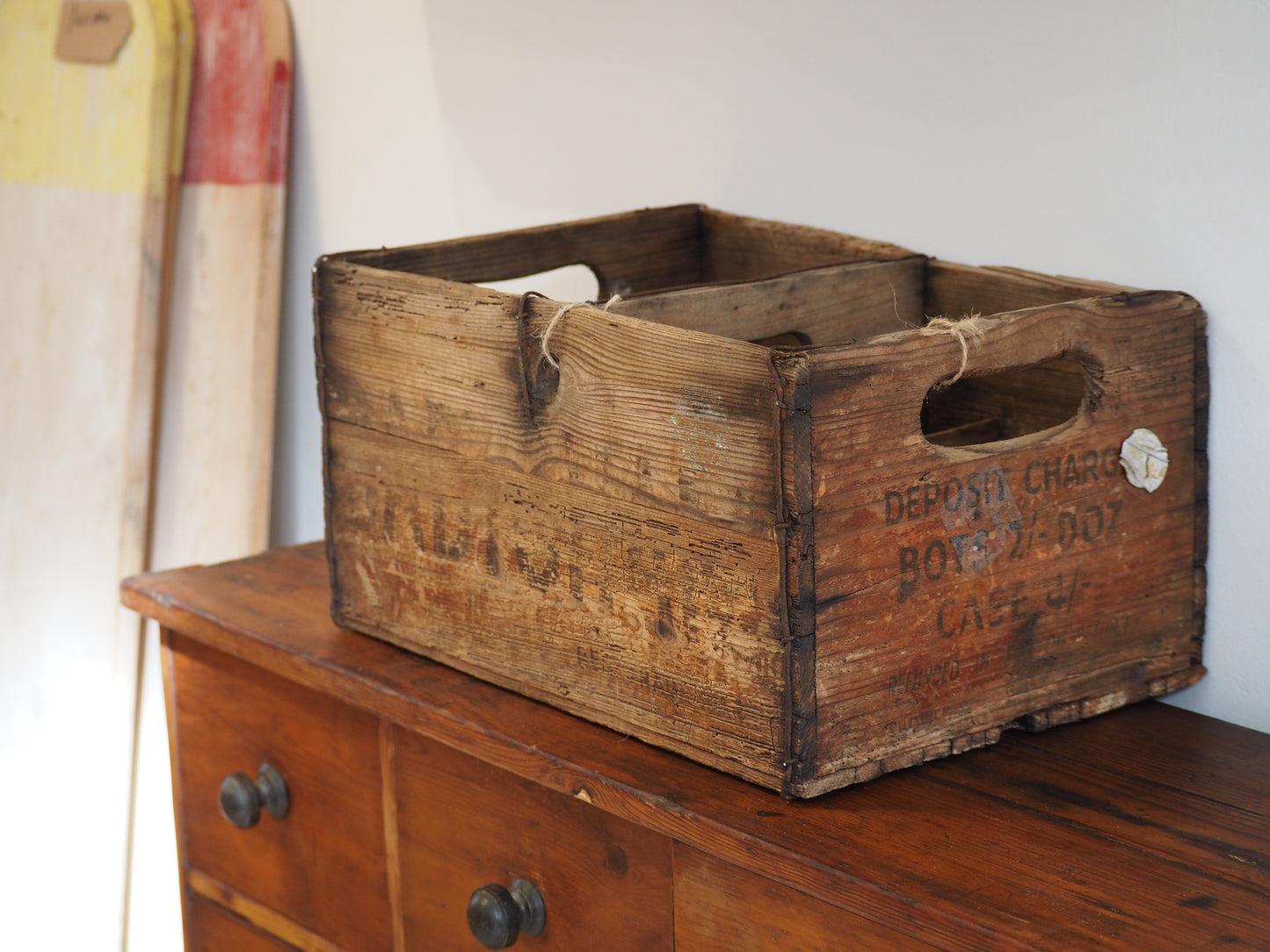Original Rare Vintage Wooden Babycham Bottle Crate, Advertising Collectible Box