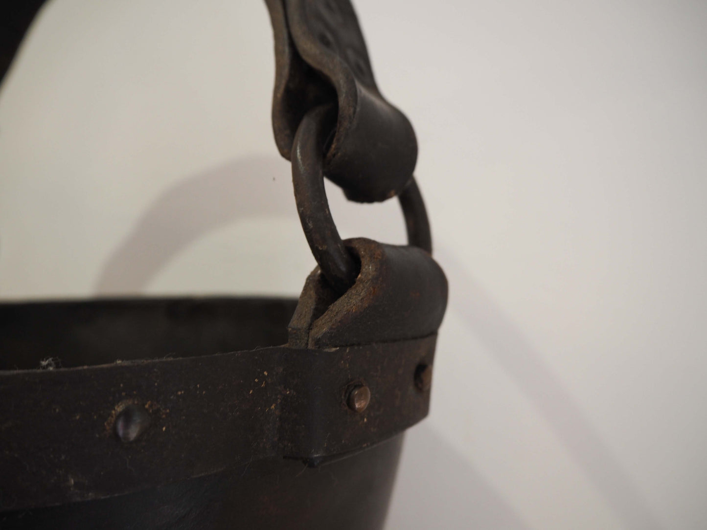 Antique Victorian Leather Fire Bucket / Fireplace Storage