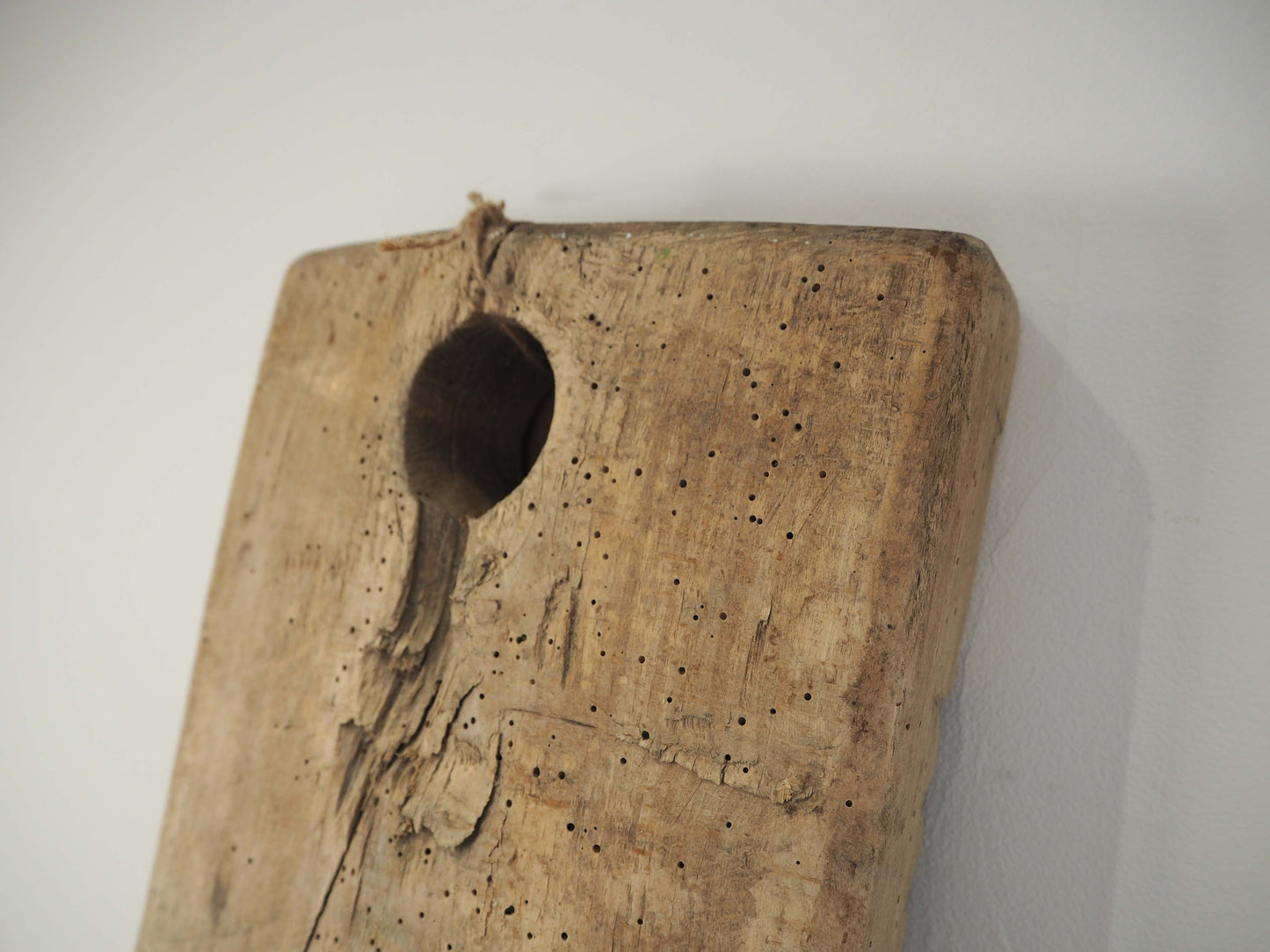 Vintage Antique Wooden Primitive Romanian Elm Ribbed Washboard