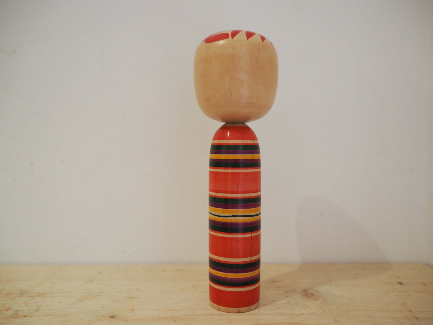 Vintage Antique Wooden Hand-Painted Mid-Century Japanese Kokeshi Dolls