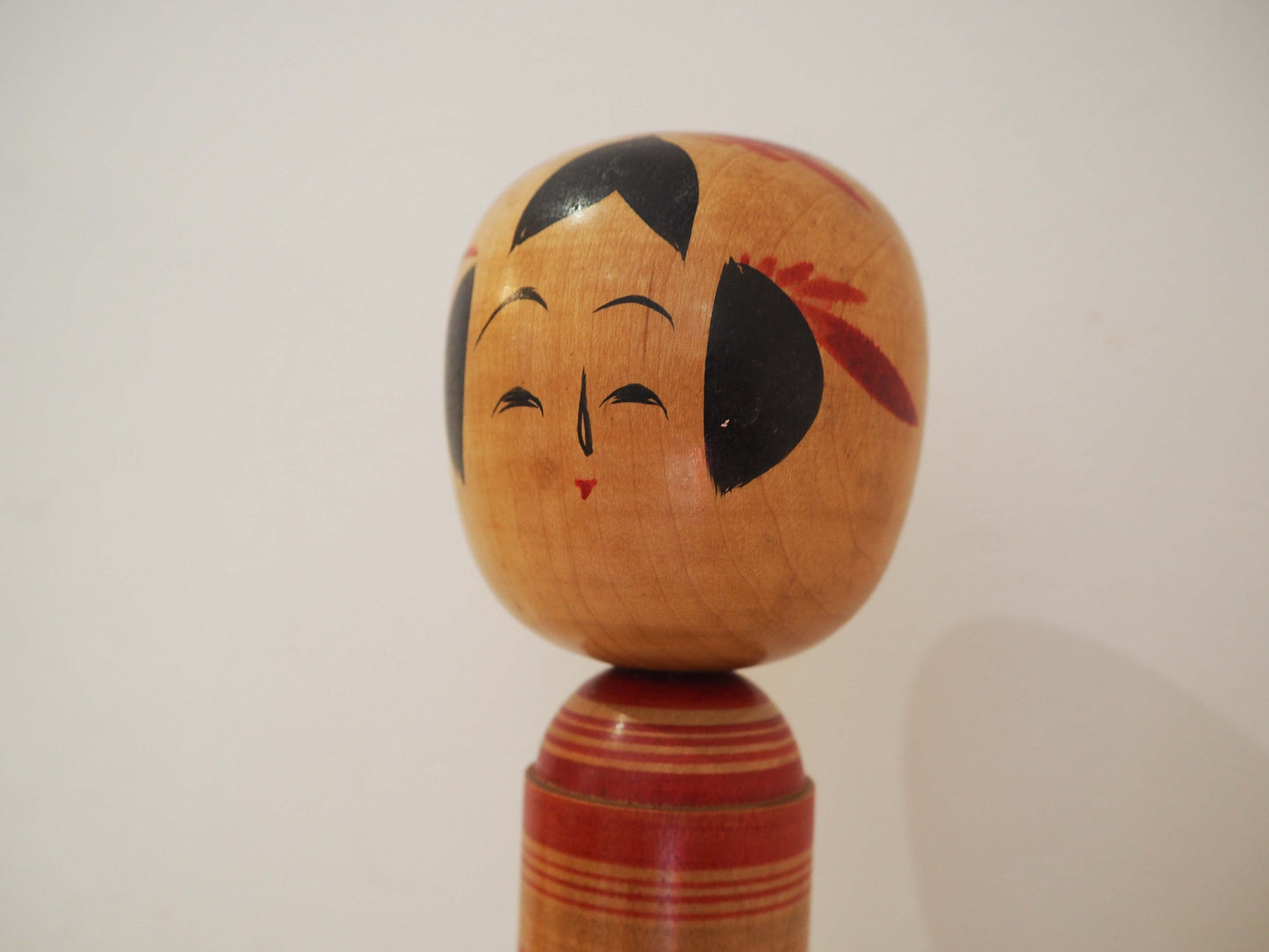 Vintage Antique Wooden Hand-Painted Mid-Century Japanese Kokeshi Dolls