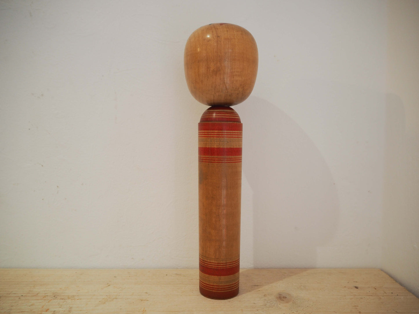 Vintage Antique Wooden Hand-Painted Mid-Century Japanese Kokeshi Dolls