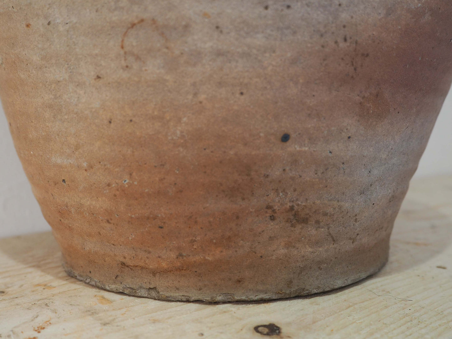 Vintage Antique Rustic French Handmade Confit Pot With Double Handle / Kitchen Storage Jar