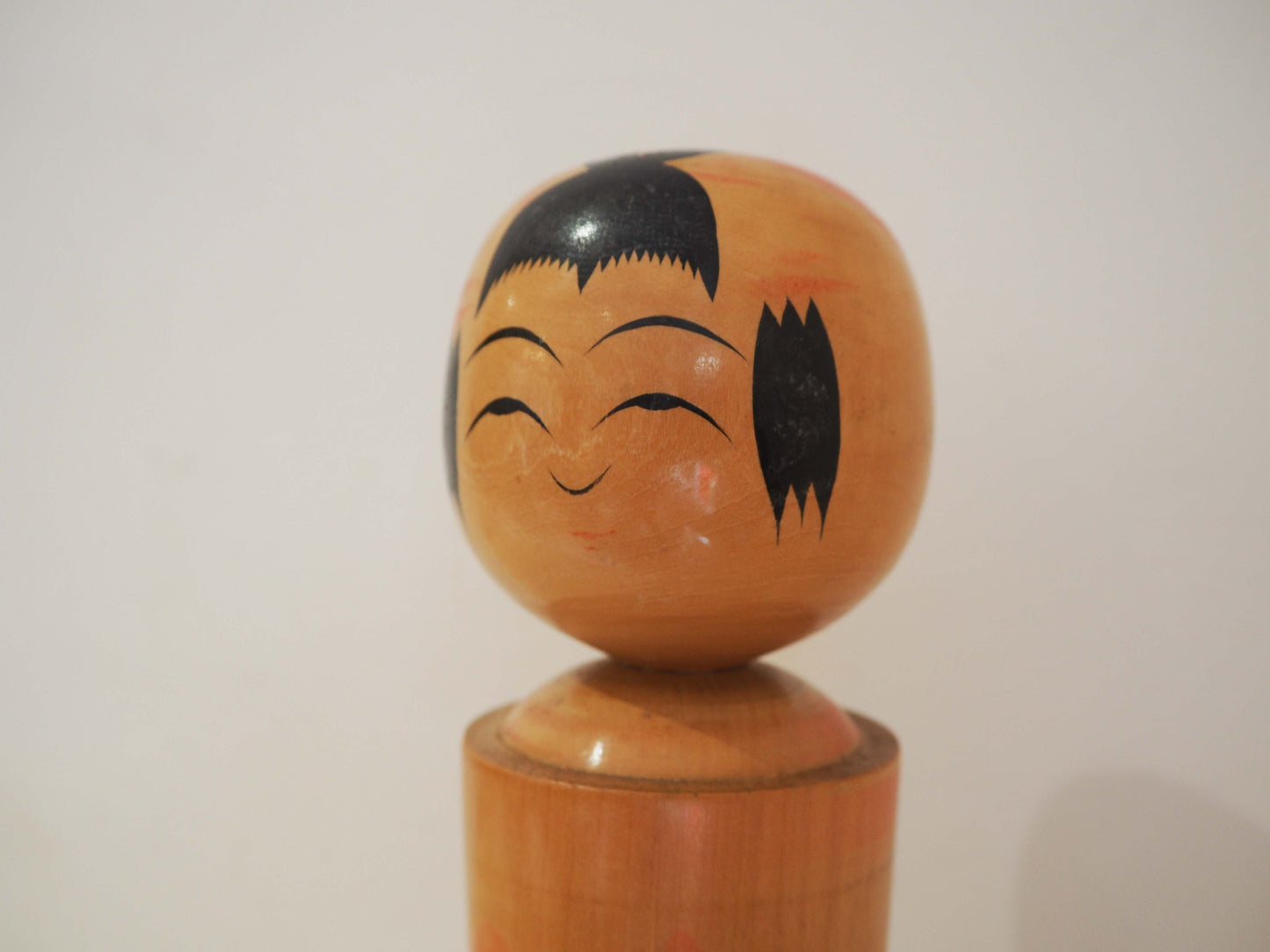 Vintage Antique Wooden Hand-Painted Mid-Century Japanese Kokeshi Dolls