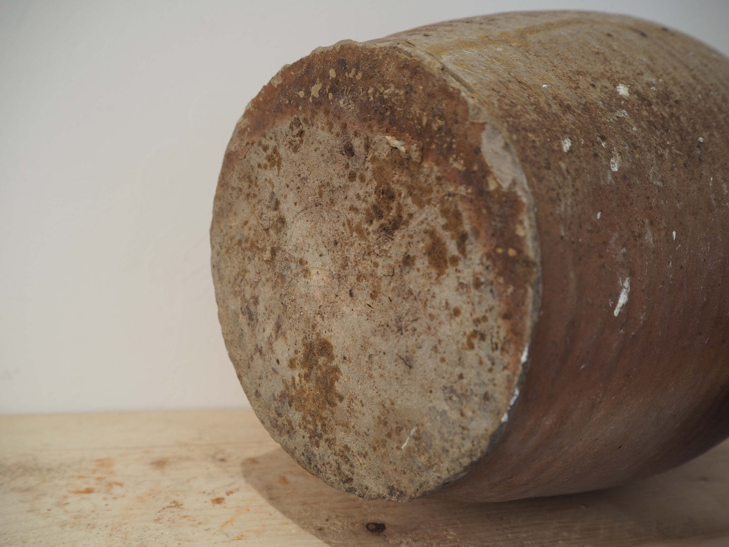 Vintage Antique Rustic French Handmade Confit Pot With Double Handle / Kitchen Storage Jar