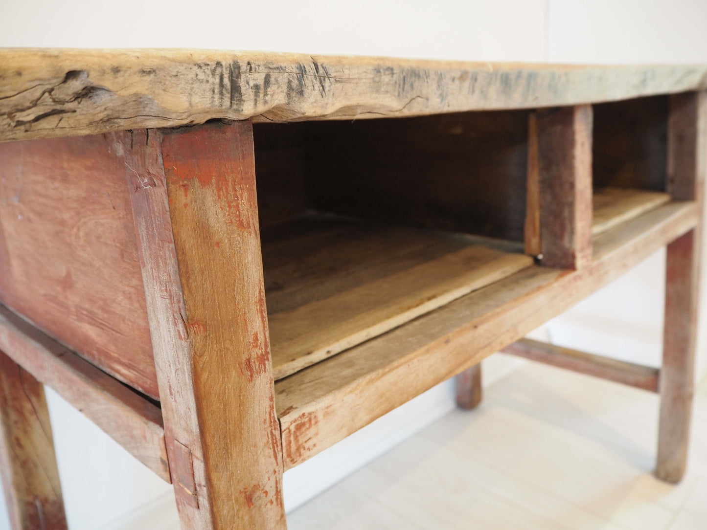 Antique Chinese Elm Wooden School Desk Circa 1850 / Original Console Table