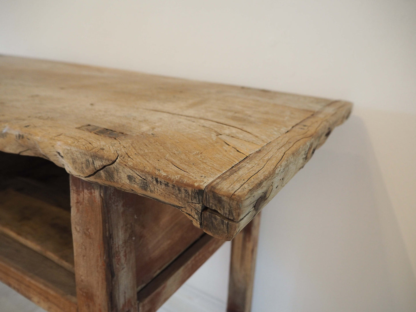 Antique Chinese Elm Wooden School Desk Circa 1850 / Original Console Table