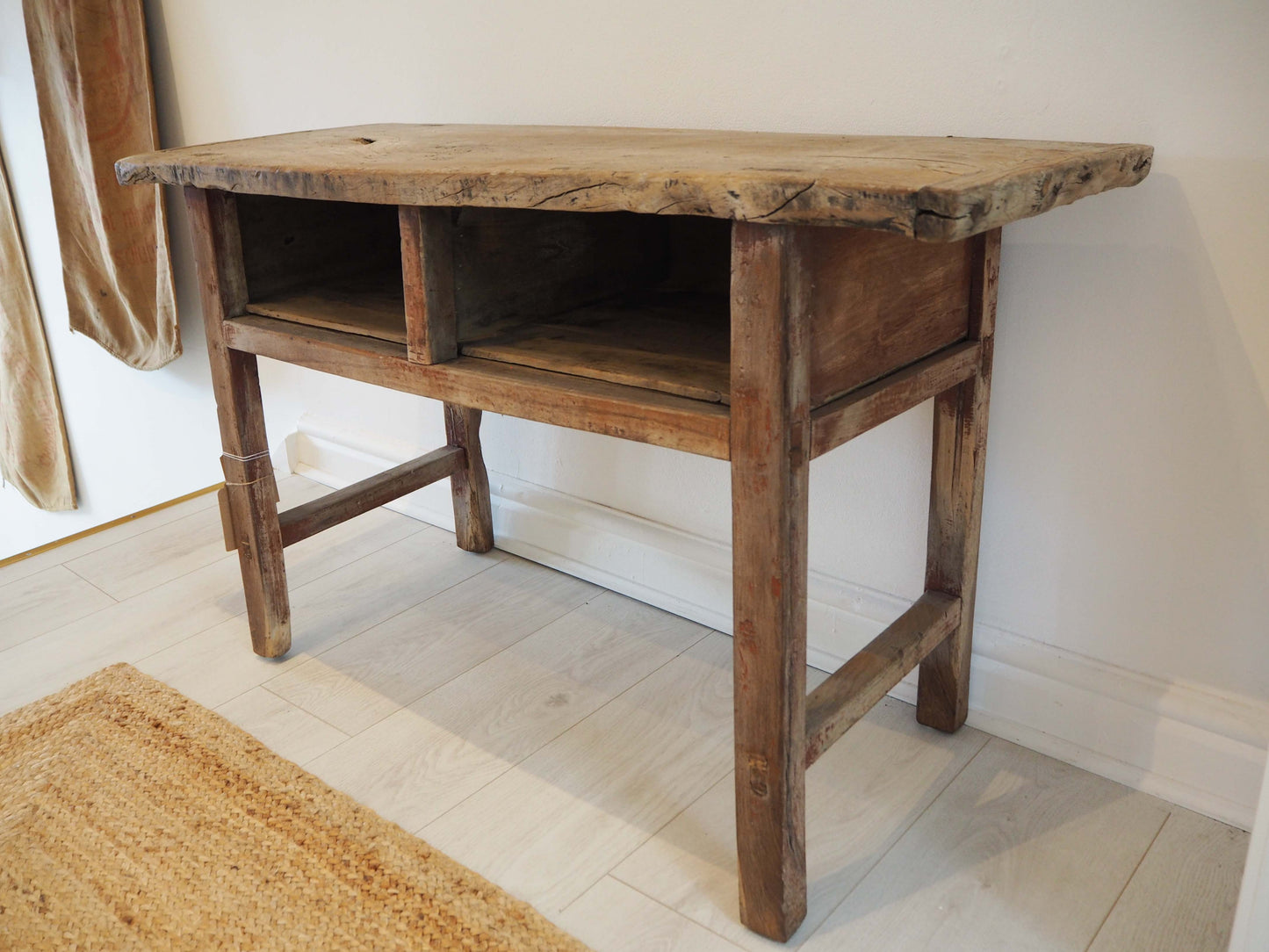 Antique Chinese Elm Wooden School Desk Circa 1850 / Original Console Table