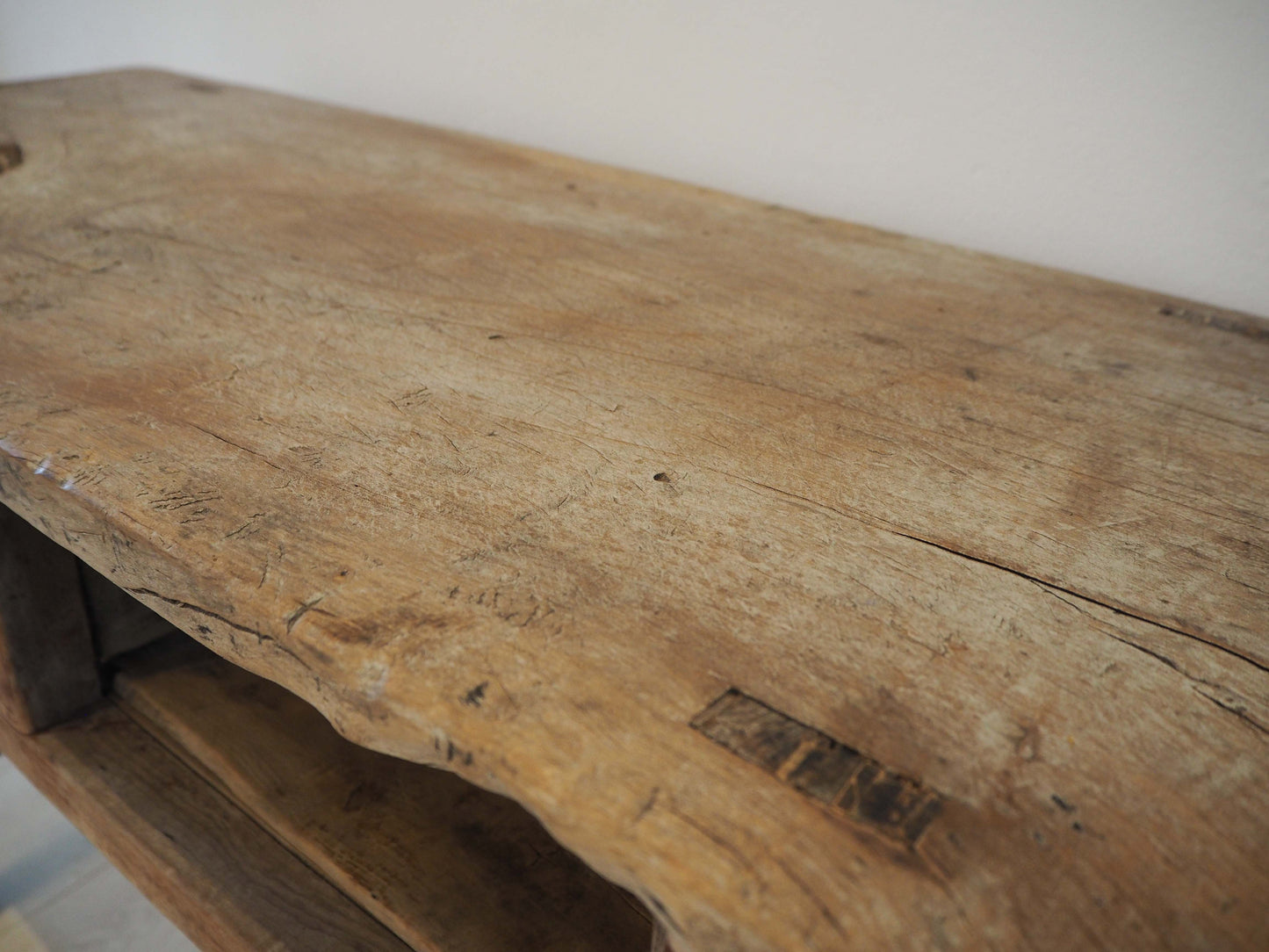 Antique Chinese Elm Wooden School Desk Circa 1850 / Original Console Table