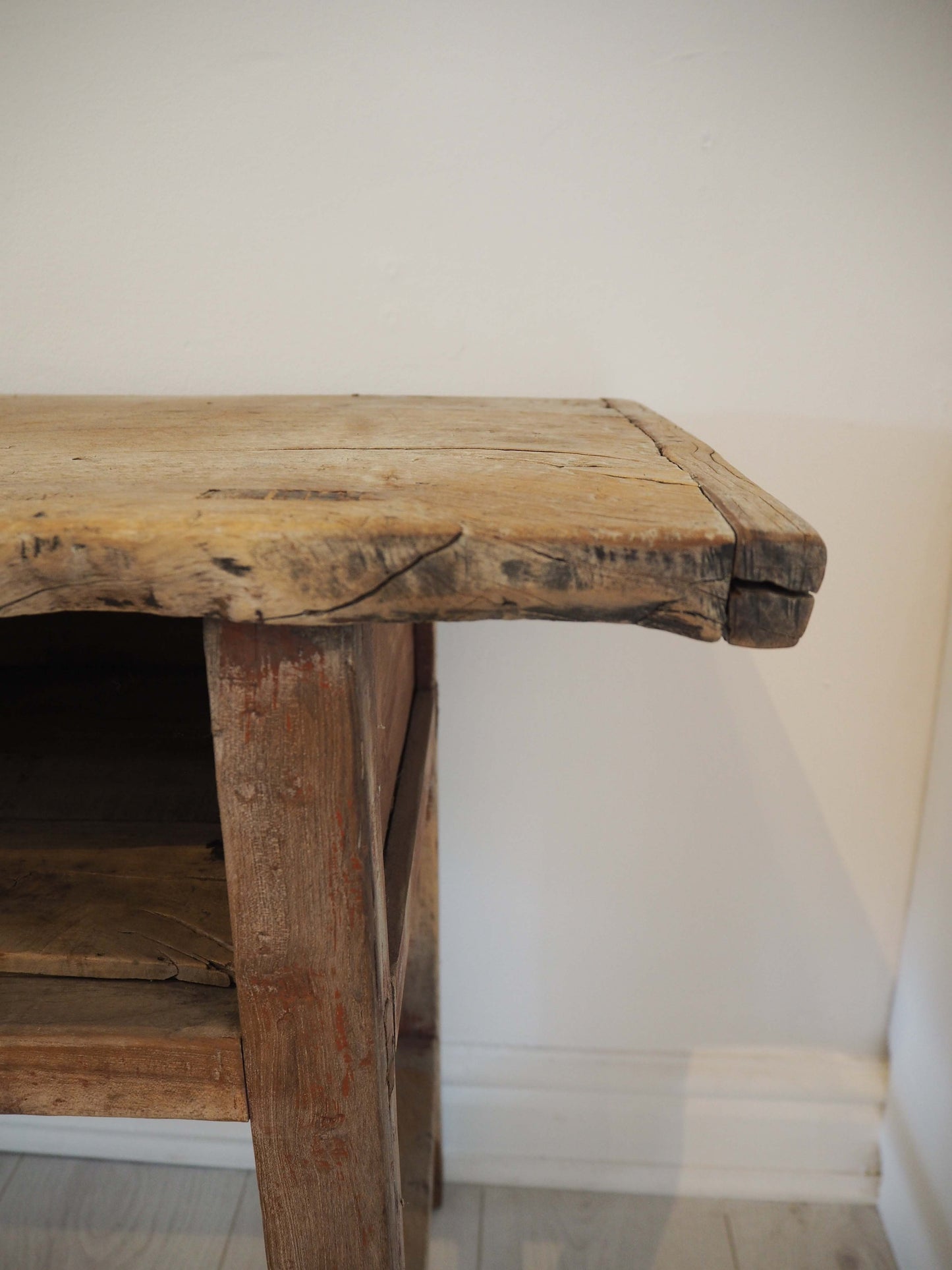 Antique Chinese Elm Wooden School Desk Circa 1850 / Original Console Table