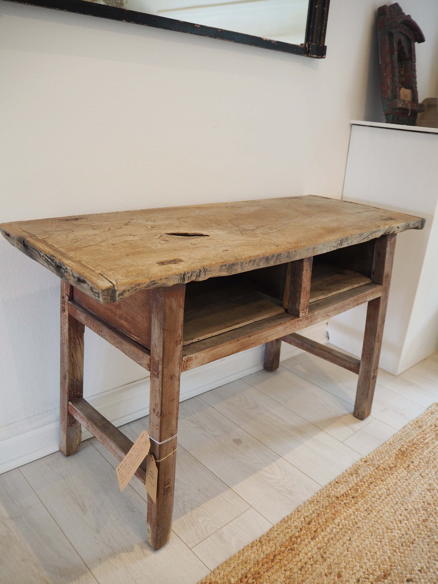 Antique Chinese Elm Wooden School Desk Circa 1850 / Original Console Table