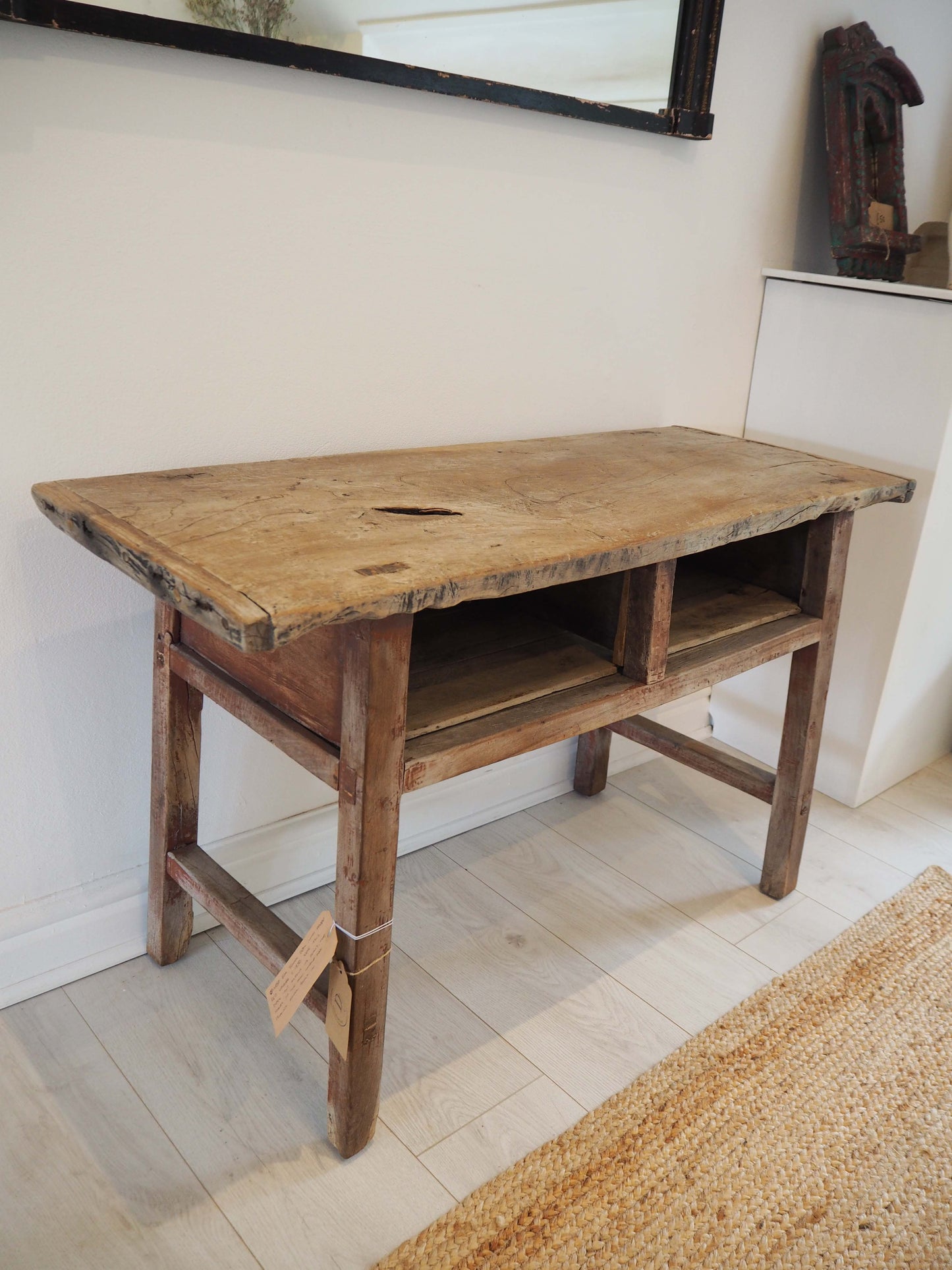 Antique Chinese Elm Wooden School Desk Circa 1850 / Original Console Table