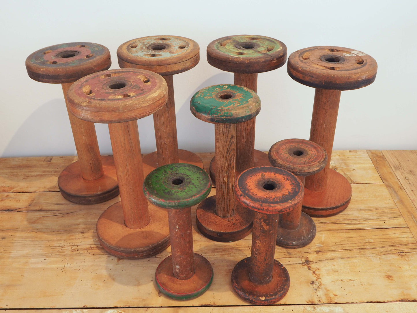Vintage Wooden Textile Factory Bobbin / Industrial Spools (Sold Individually)