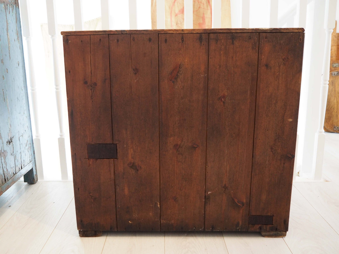 Vintage Antique Pine Meat Safe With Latch / Side Table / Storage Cupboard