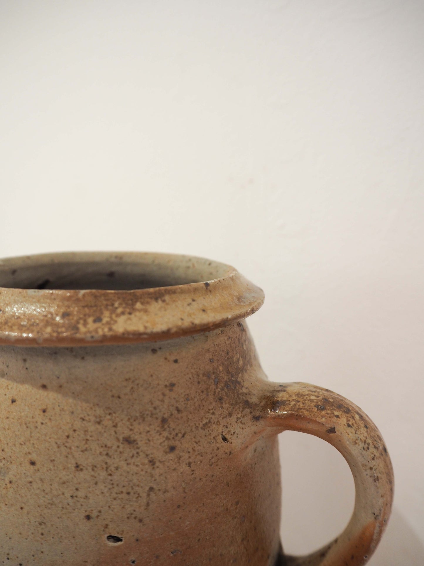 Vintage Antique Rustic French Handmade Confit Pot / Kitchen Storage Jar