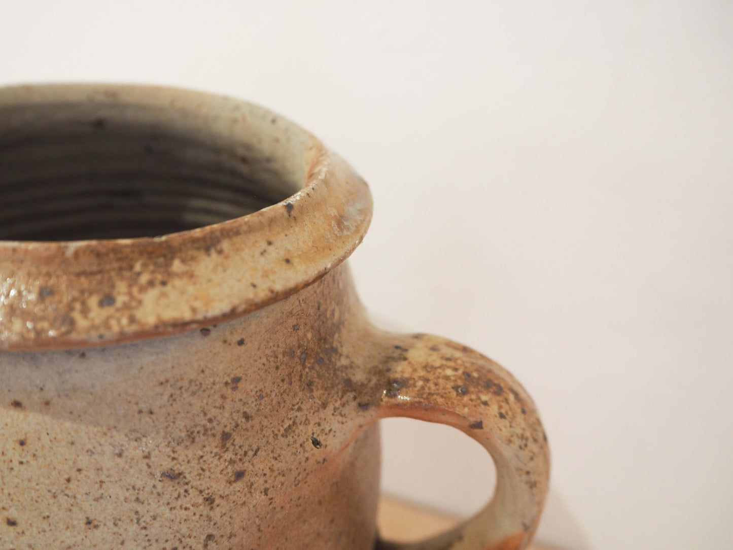 Vintage Antique Rustic French Handmade Confit Pot / Kitchen Storage Jar