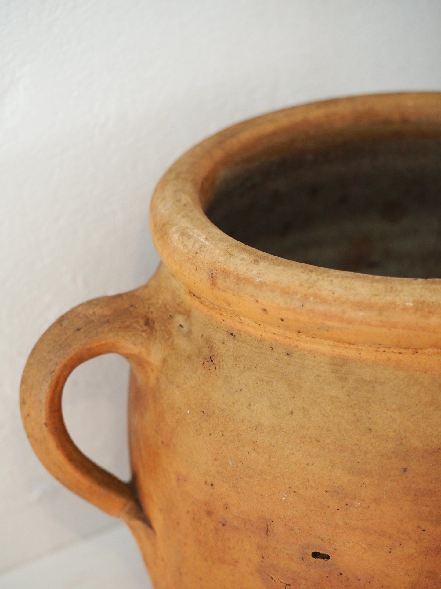 Vintage Antique Rustic French Handmade Confit Pot / Kitchen Storage Jar