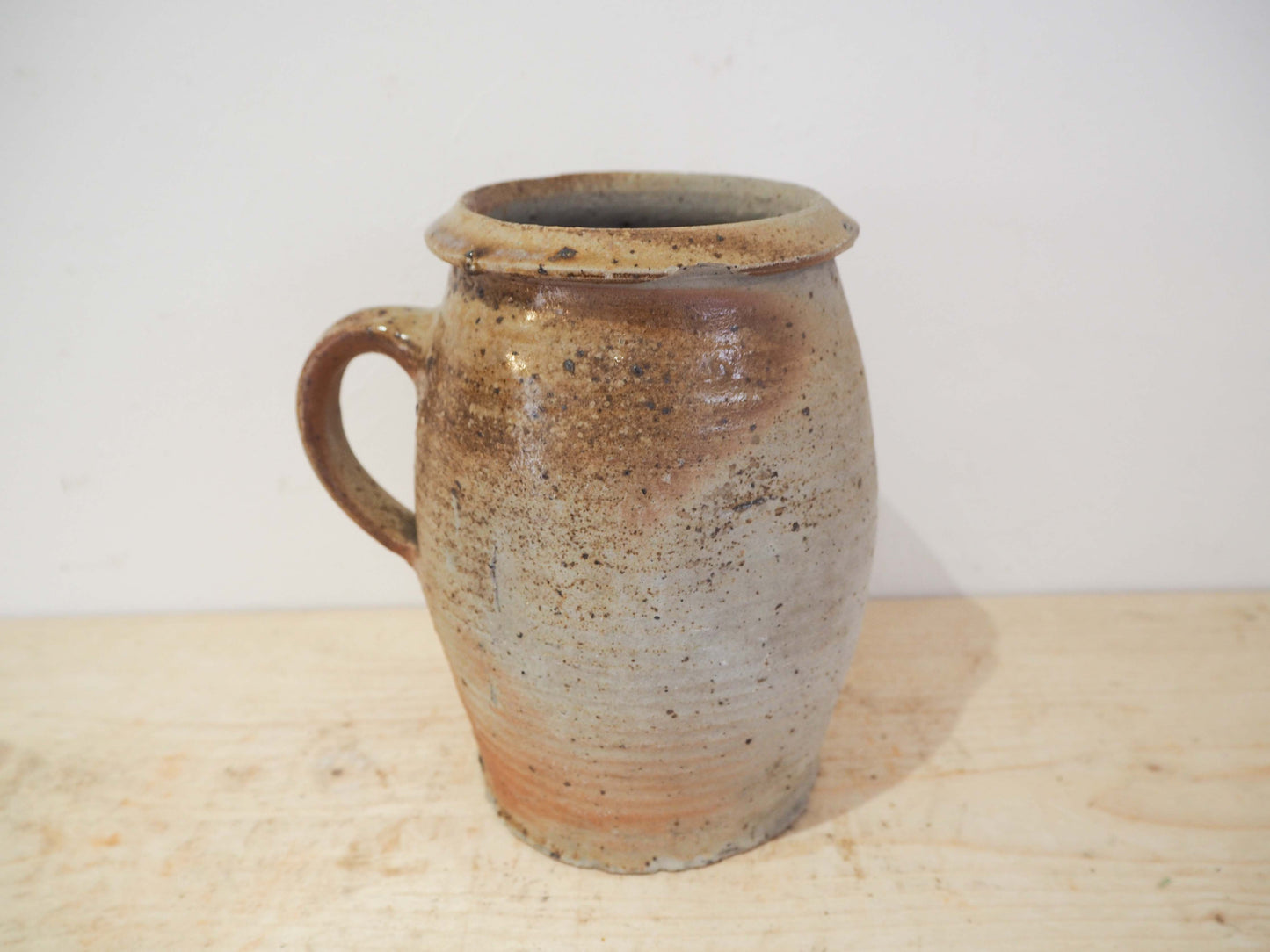 Vintage Antique Rustic French Handmade Confit Pot / Kitchen Storage Jar