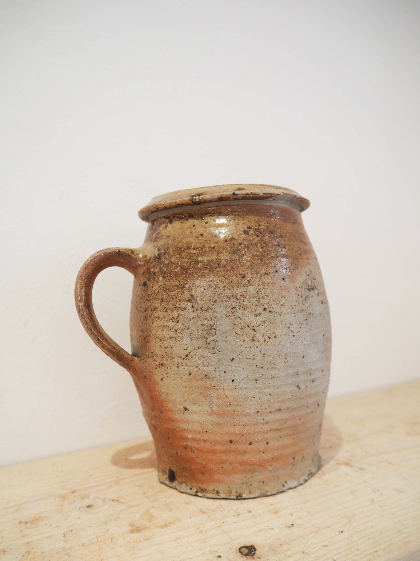 Vintage Antique Rustic French Handmade Confit Pot / Kitchen Storage Jar
