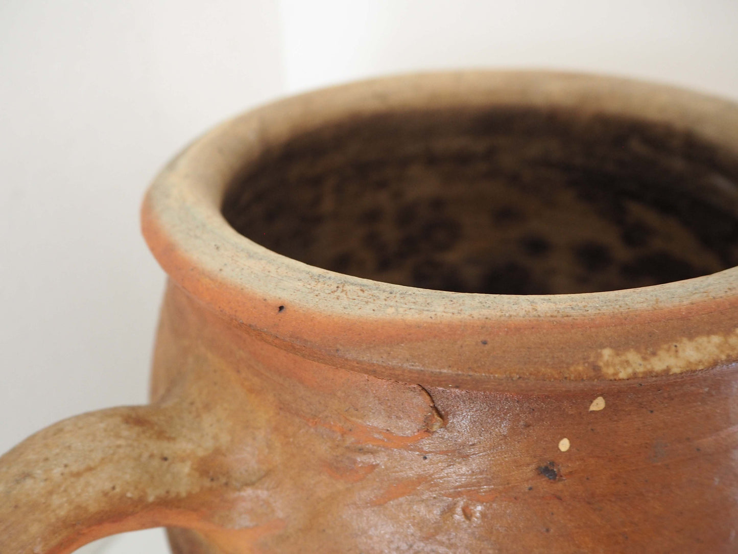 Vintage Antique Rustic French Handmade Confit Pot / Kitchen Storage Jar