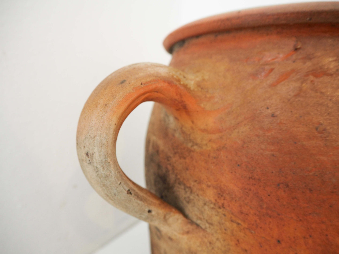 Vintage Antique Rustic French Handmade Confit Pot / Kitchen Storage Jar