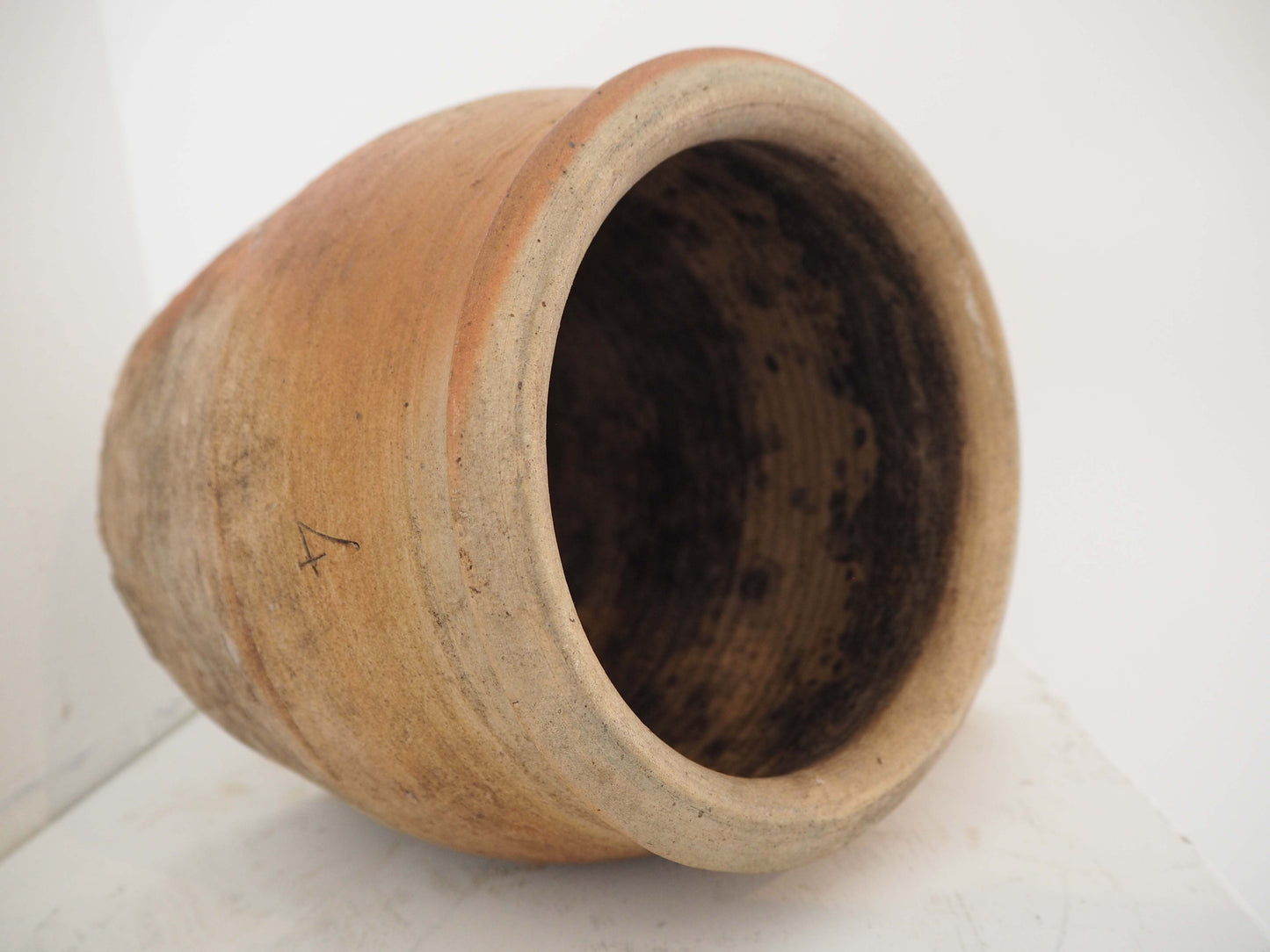 Vintage Antique Rustic French Handmade Confit Pot / Kitchen Storage Jar