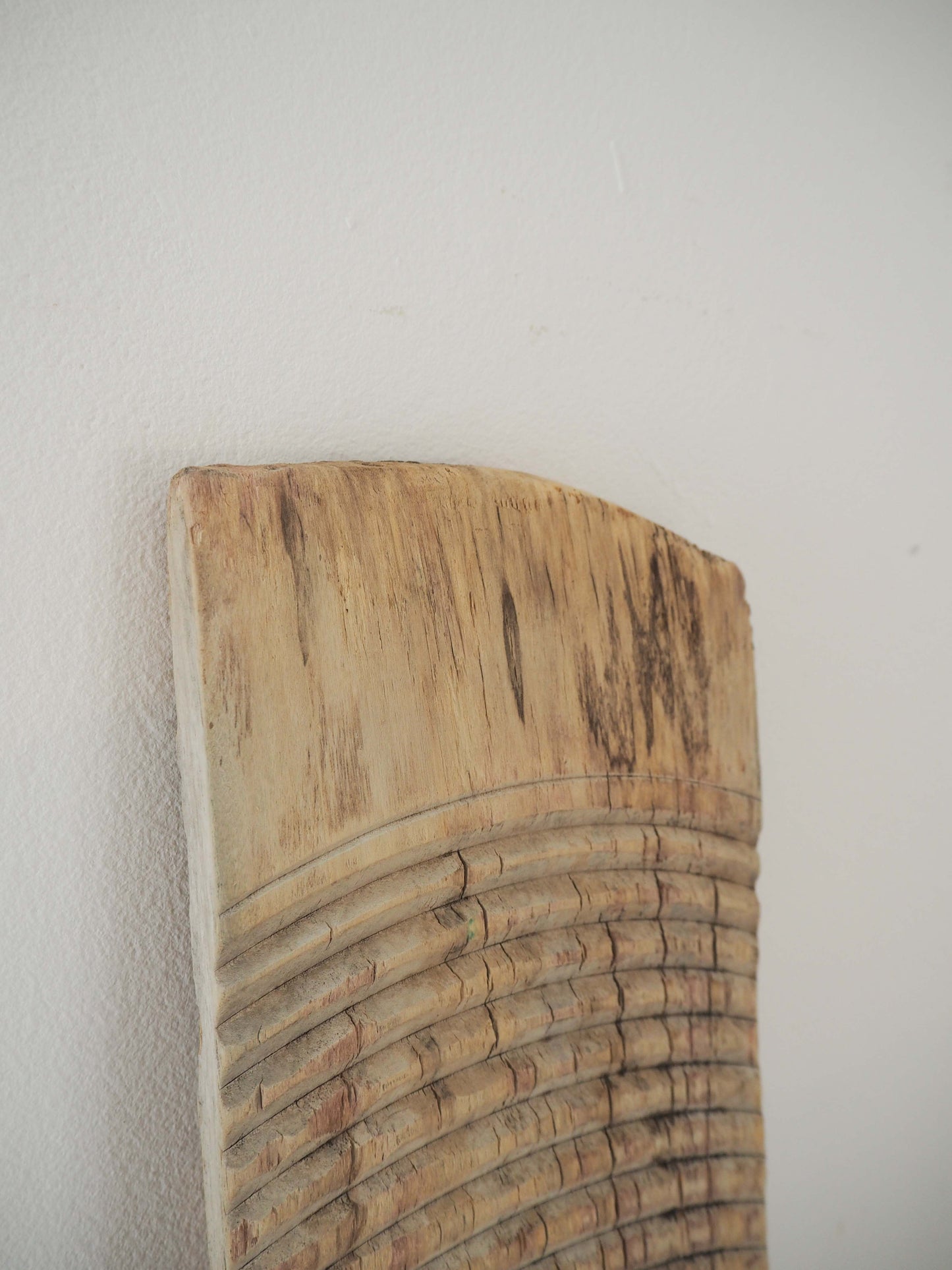 Vintage Antique Wooden Rustic Primitive Elm Ribbed Washboard