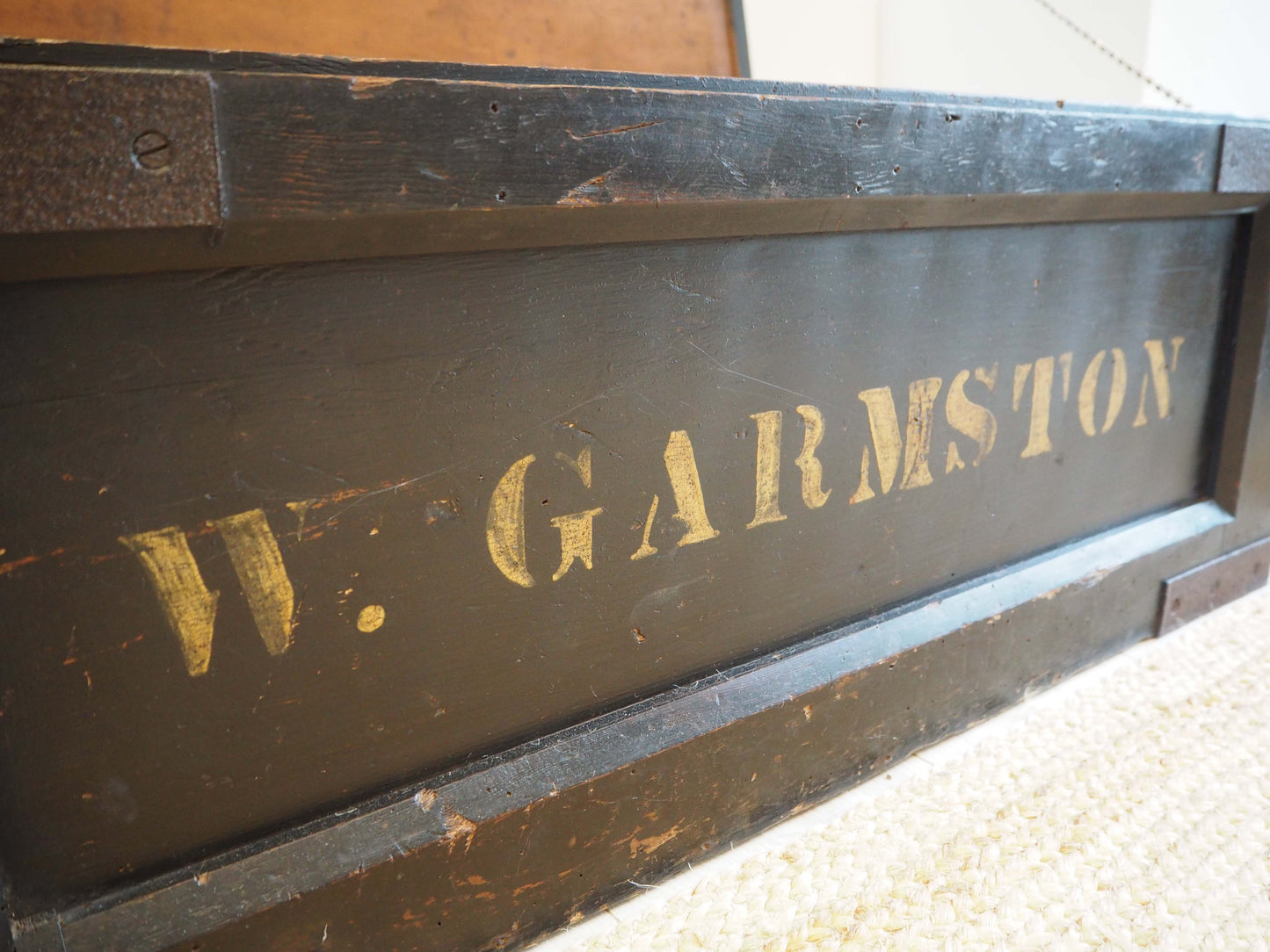 Vintage Antique Large Original Wooden Trunk / Coffee Table