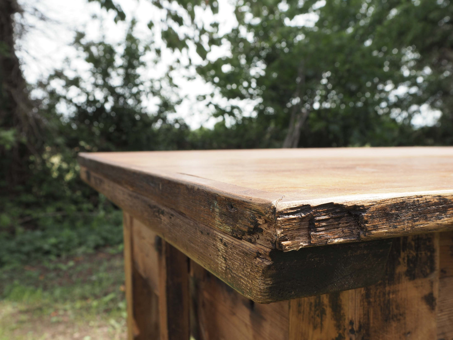 Vintage Antique Large Textile Mill Pitch Pine Inspection Table / Dining Table / Kitchen Island