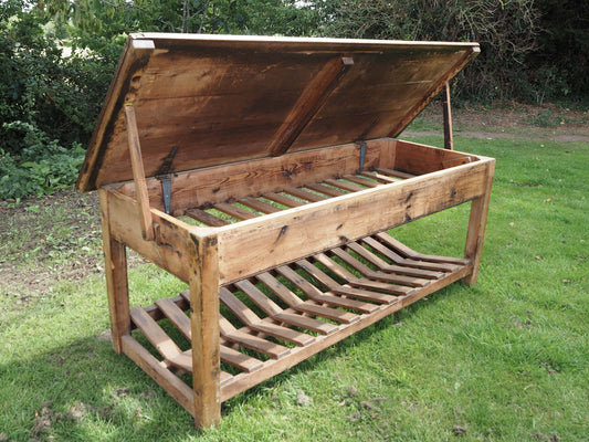 Vintage Antique Large Textile Mill Pitch Pine Inspection Table / Dining Table / Kitchen Island