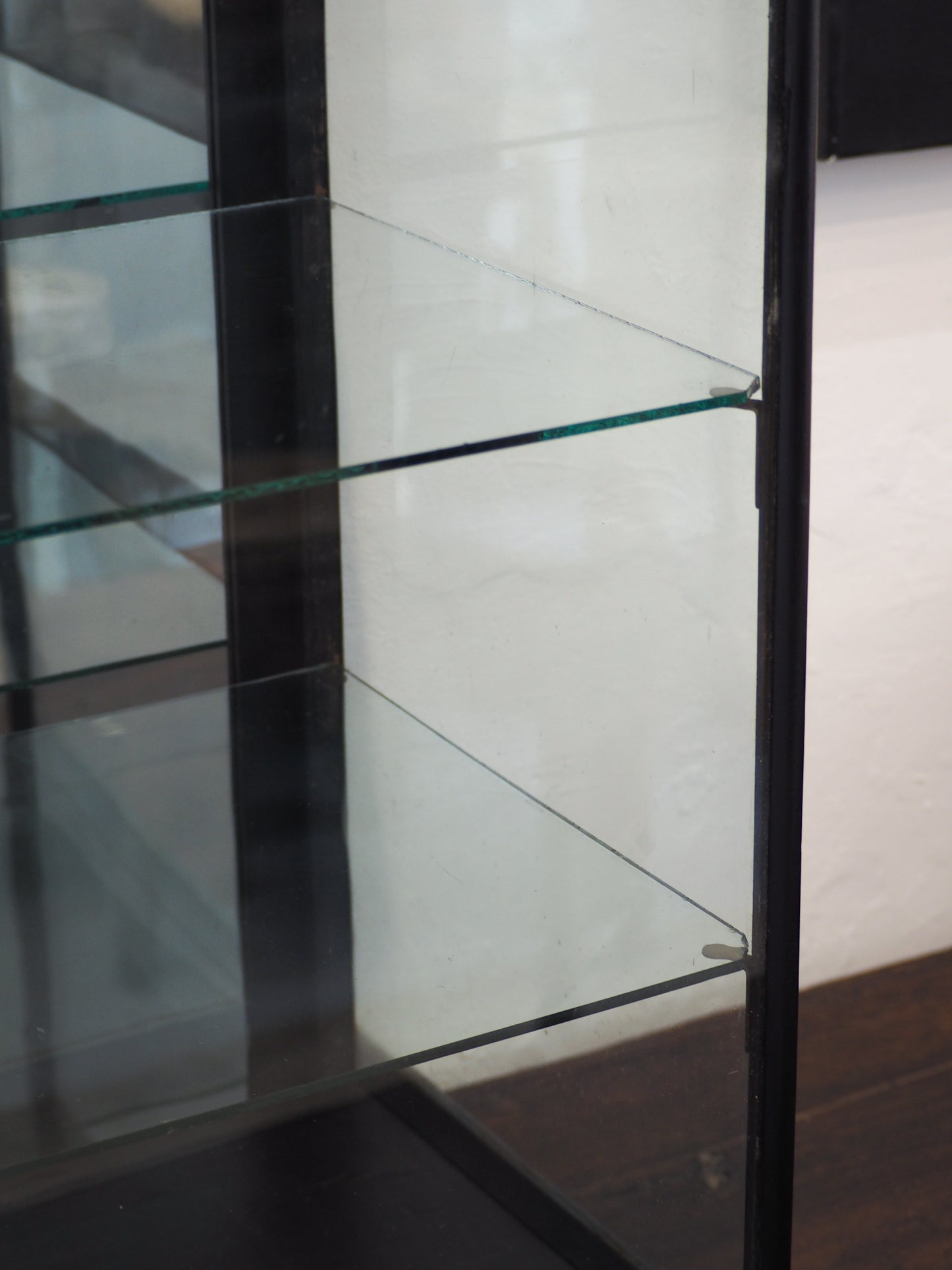 Antique Vintage Original Fry's Chocolate Display Cabinet with Glass Shelves & Original Sticker and Stamp