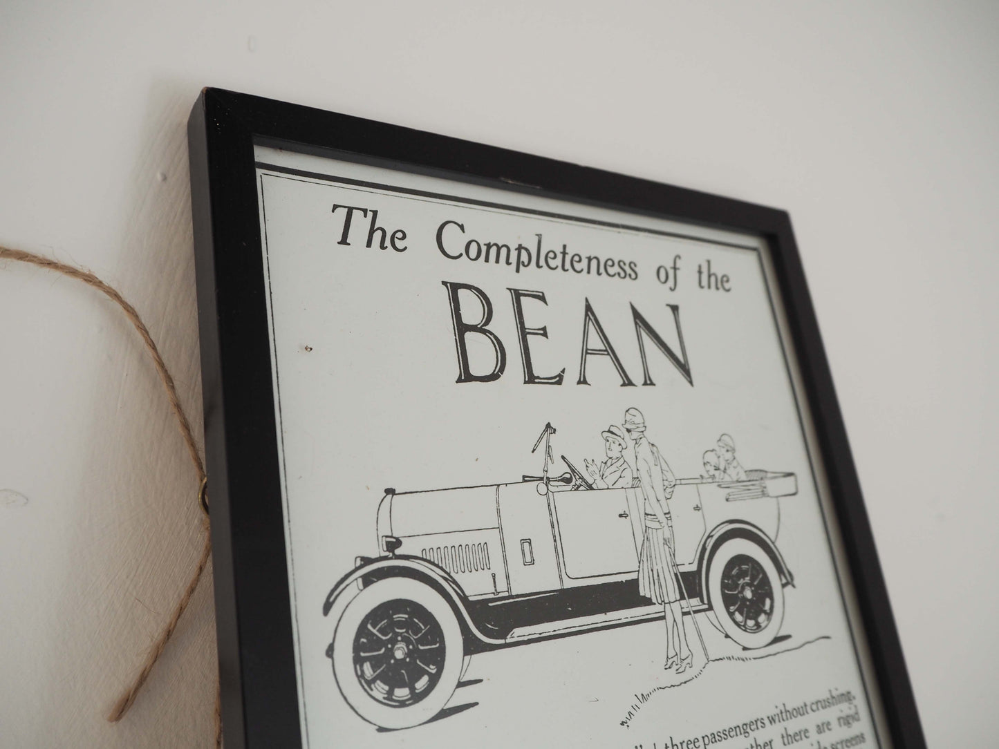 Vintage Car Advertising Poster 'The Completeness of the Bean' / Artwork